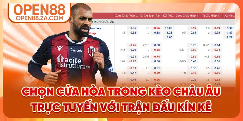 Chọn cửa hòa trong kèo châu Âu trực tuyến với trận đấu kín kẽ